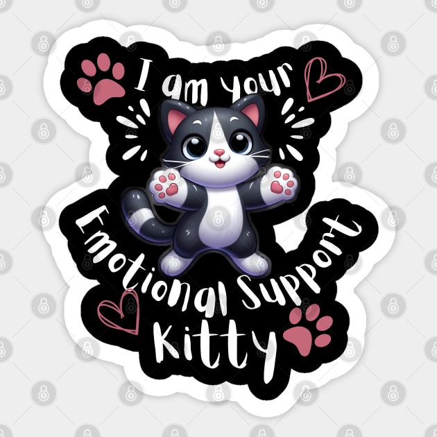 I am your emotional support kitty Sticker by Art from the Machine